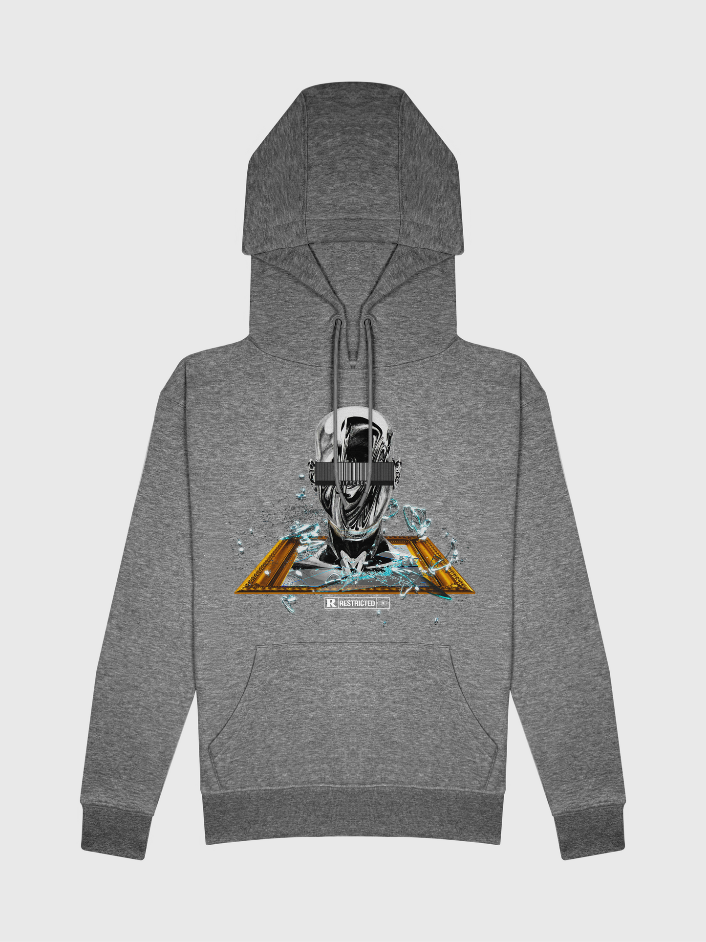 Grey Cyber Shatter Hoodie