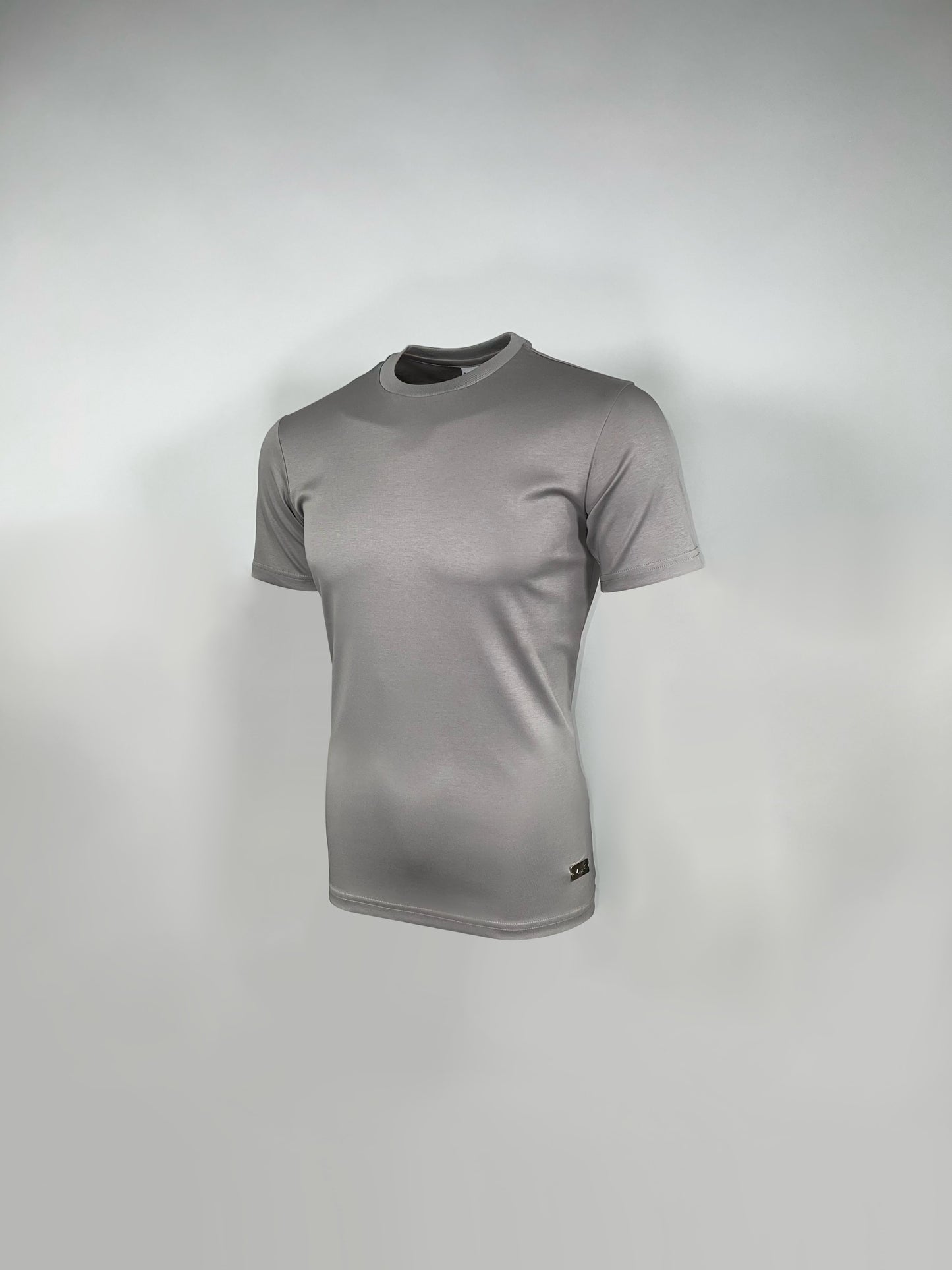 Junior Stone Grey Mercerised Cotton T-shirt