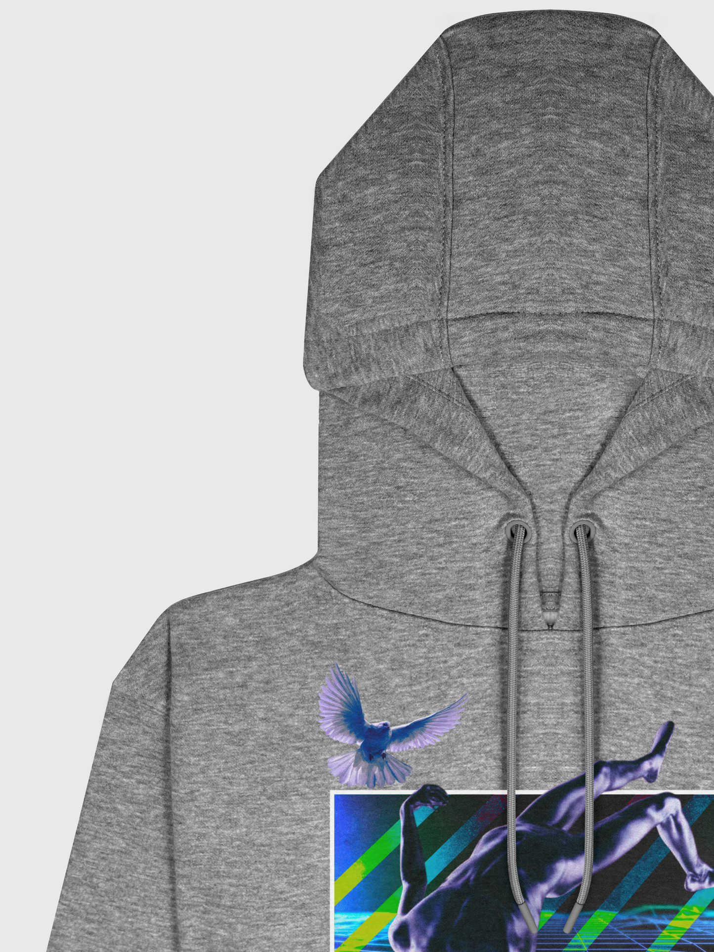 Grey Falling Android Hoodie