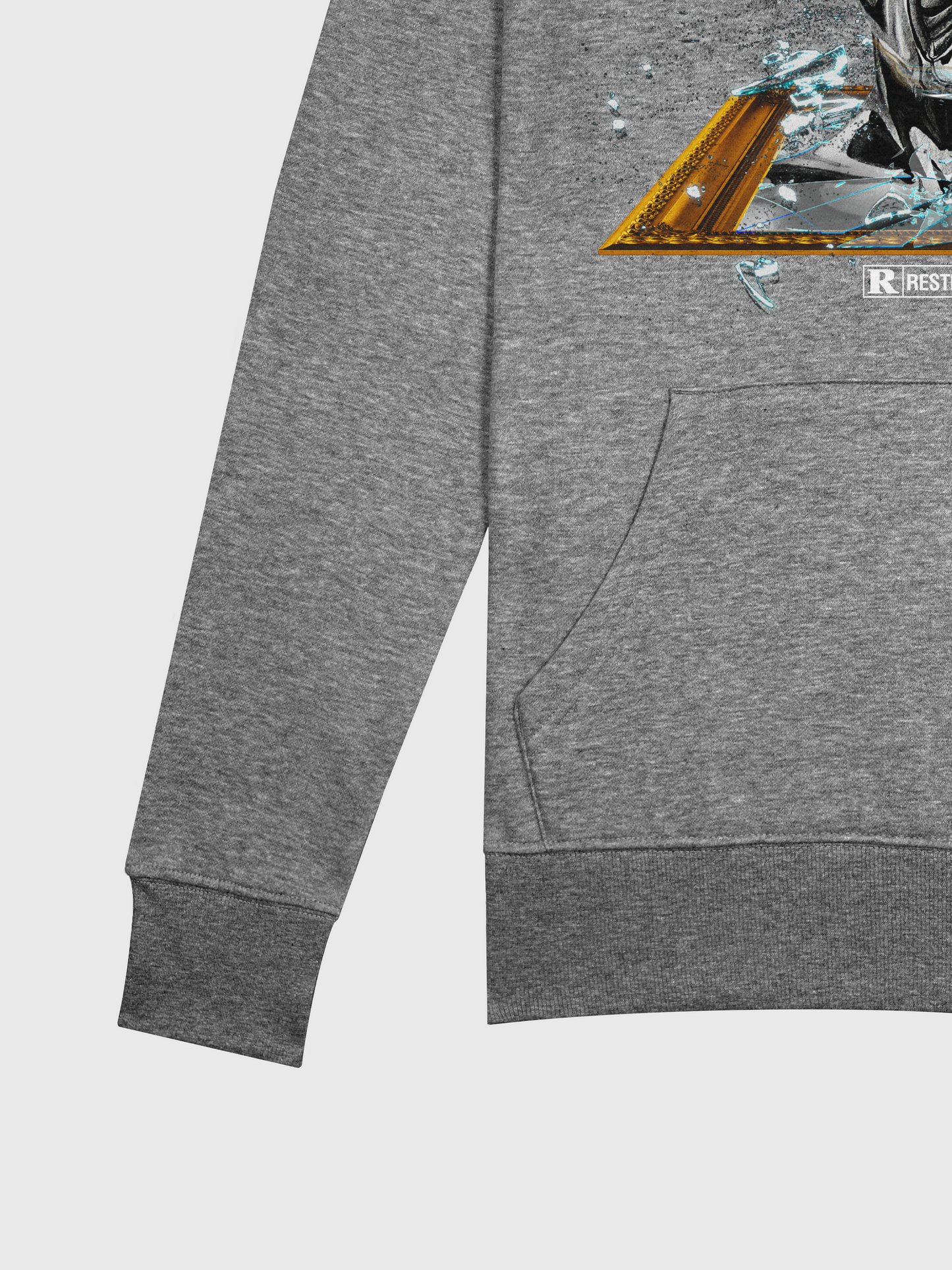 Grey Cyber Shatter Hoodie