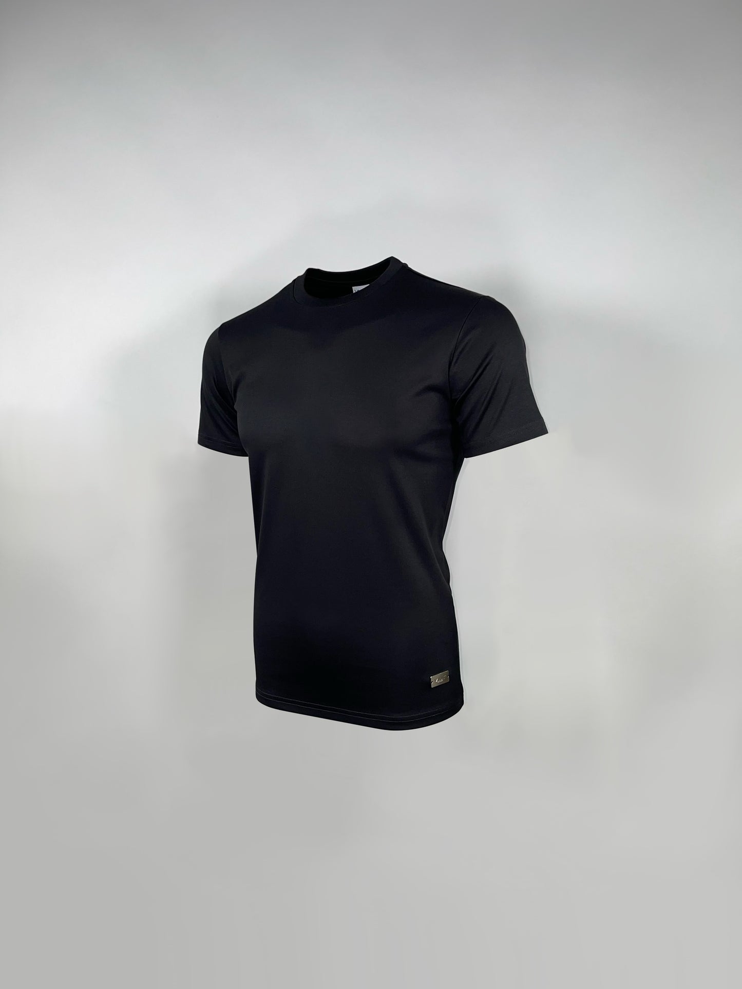 Black Mercerised Cotton T-shirt