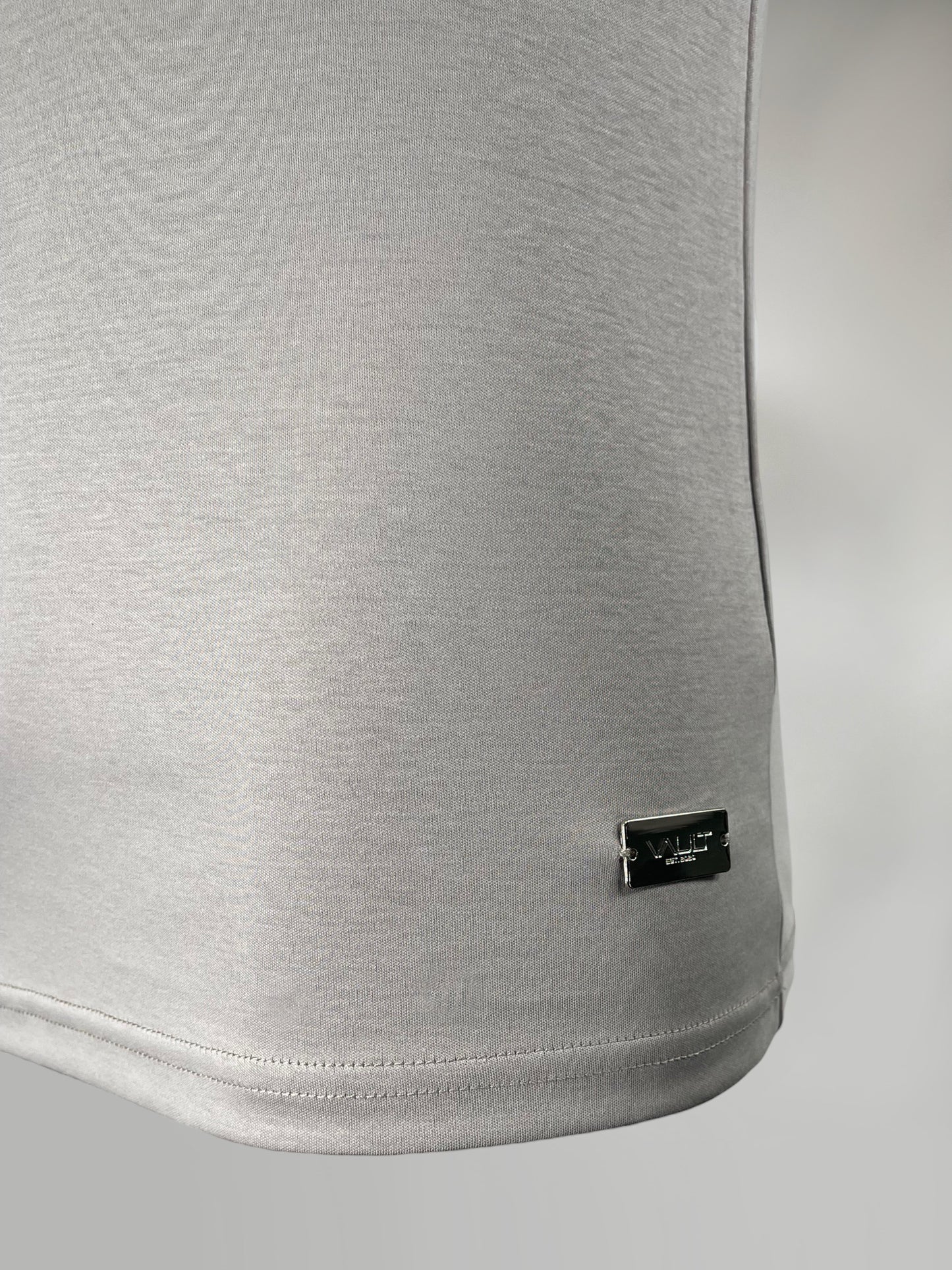 Stone Grey Mercerised Cotton T-shirt