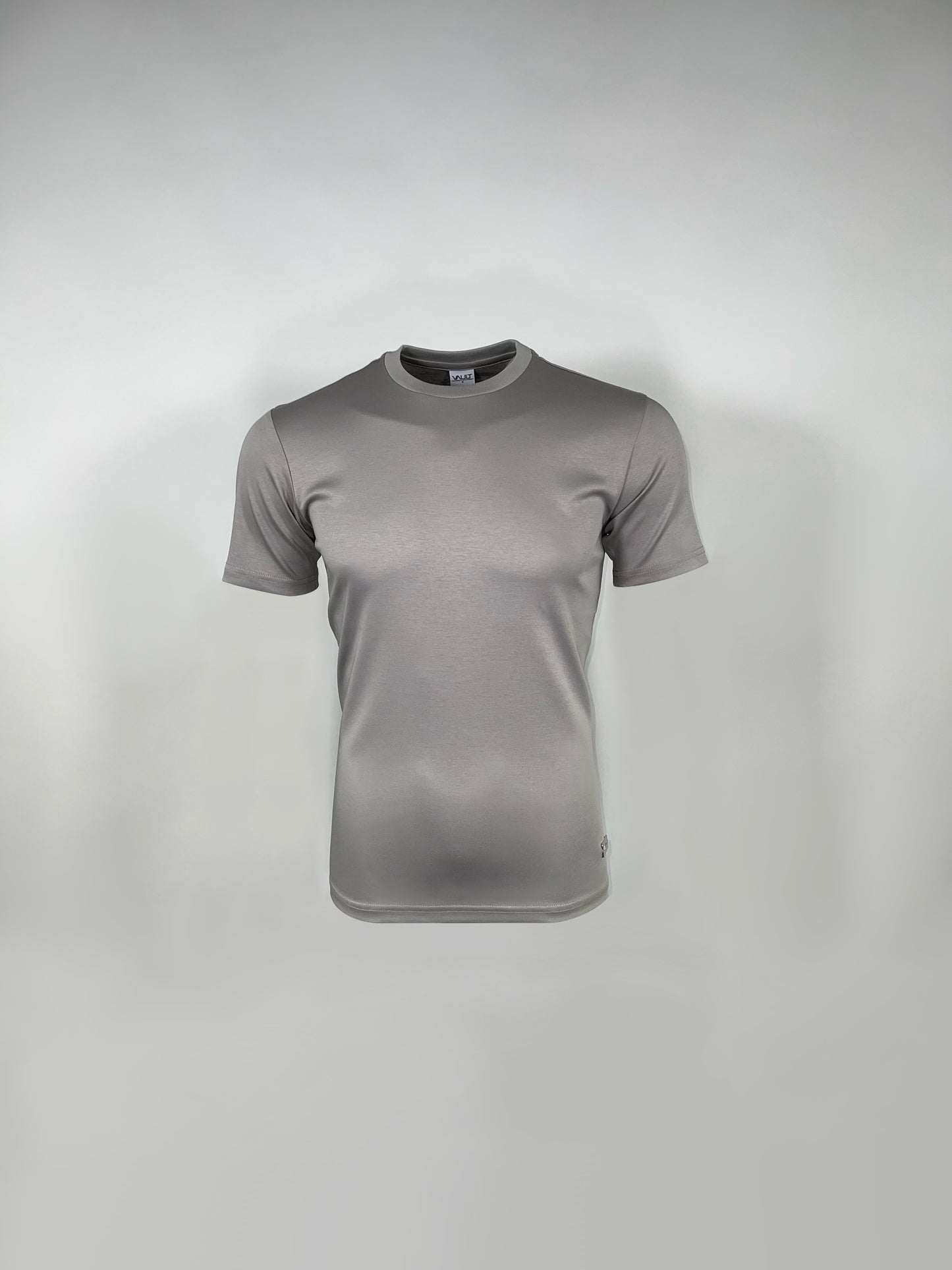 Stone Grey Mercerised Cotton T-shirt