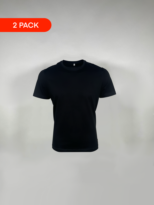 Black Premium Cotton T-shirt- 2 Pack