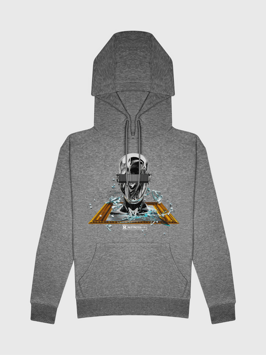 Grey Cyber Shatter Hoodie