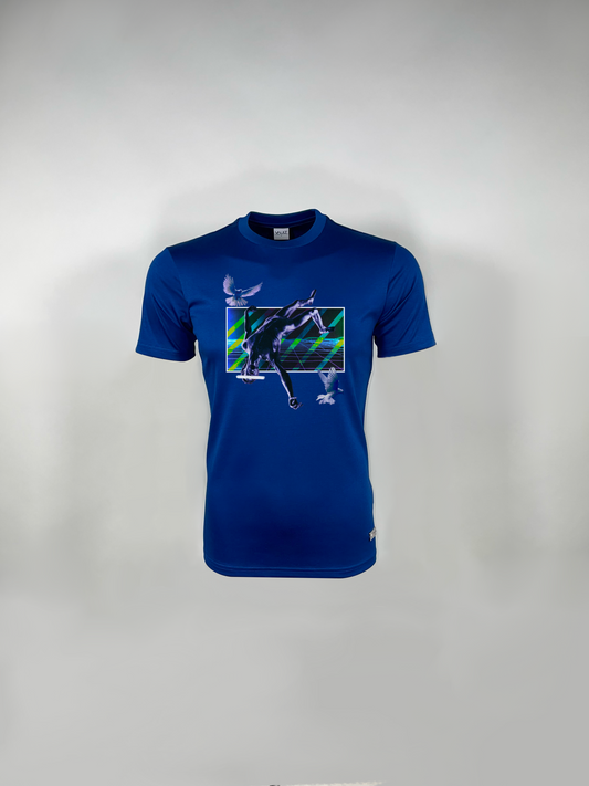 Cobalt Blue Falling Android T-shirt