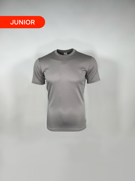 Junior Stone Grey Mercerised Cotton T-shirt