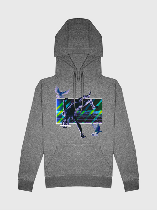 Grey Falling Android Hoodie