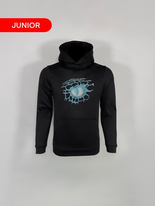 Junior Blue Reflective Snake Eye Black Premium Hoodie