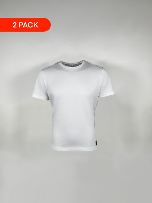 White Premium Cotton T-shirt- 2 Pack