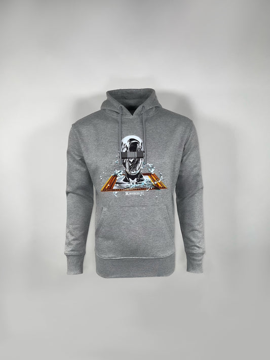 Grey Cyber Shatter Hoodie