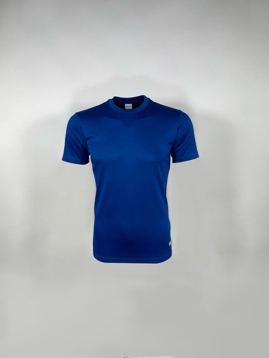 Cobalt Blue Mercerised Cotton T-shirt