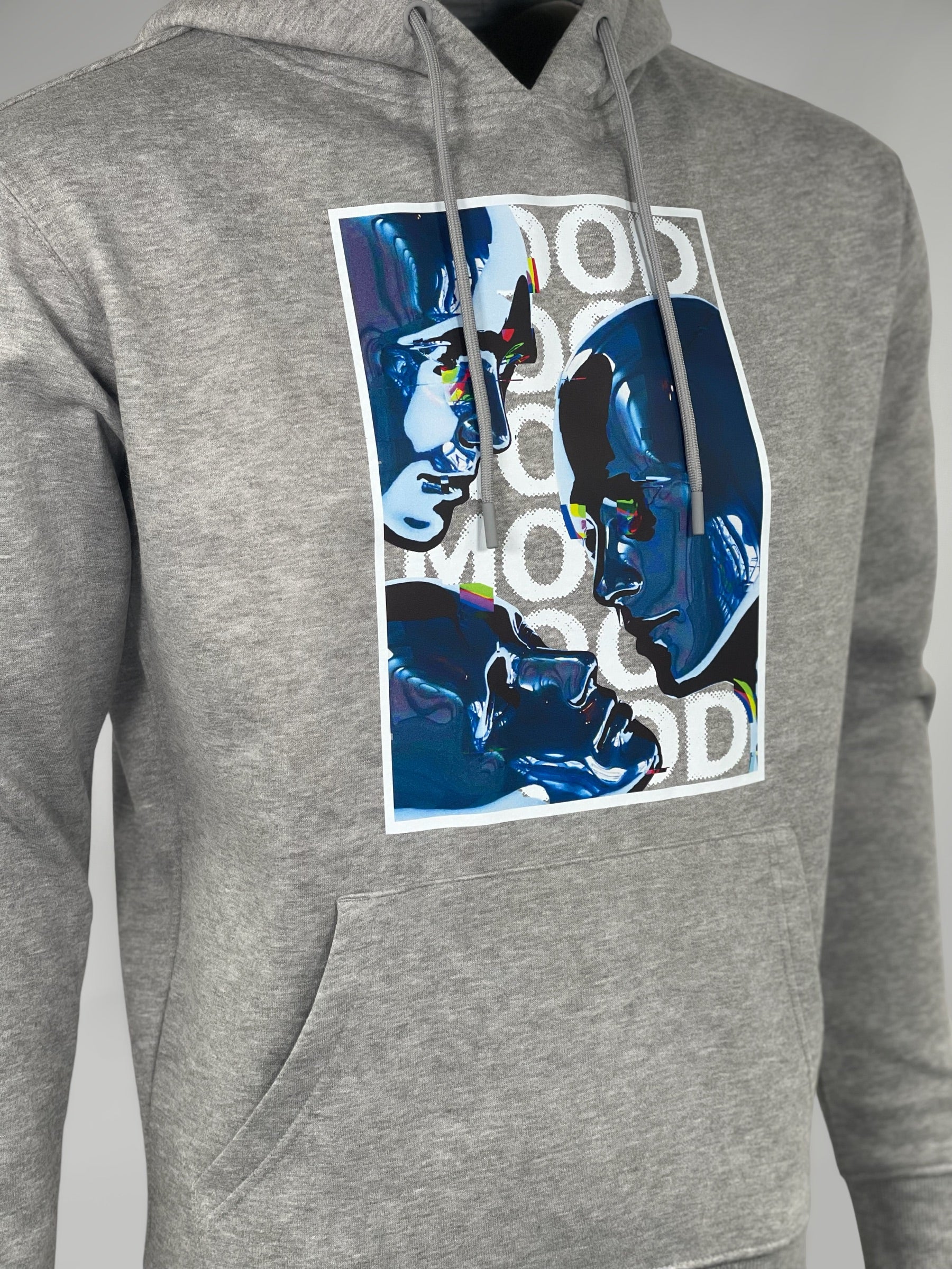 Grey Cyber Mood Hoodie Vault Clothing Store