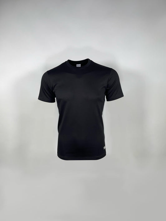 Black Mercerised Cotton T-shirt